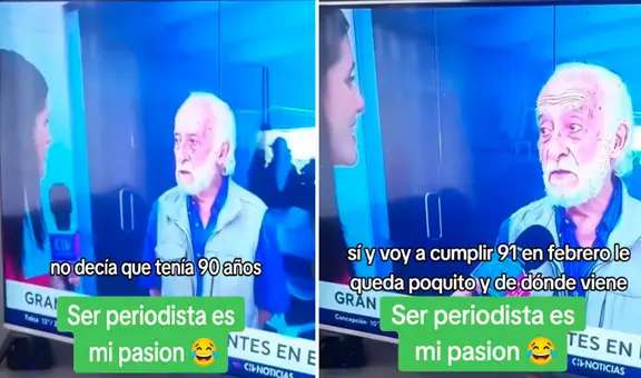 Reportera en Chile comete blooper durante entrevista a hombre de 90 años: “Ya le queda poquito”