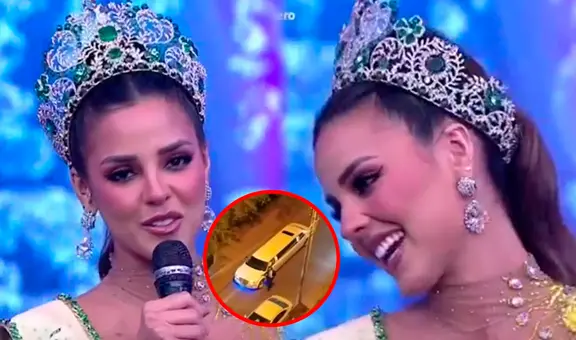 ¡En limosina! Luciana llegó con lujos al set de 'EEG' para contar su experiencia en el Miss Grand