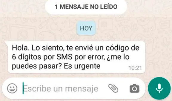 Te llegó mi clave por error: la 'inocente' petición con la que podrían robar tu cuenta de WhatsApp