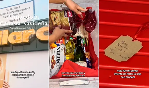 Joven arma canasta con su gratificación para el personal que trabaja en su casa: “Hay que compartir”