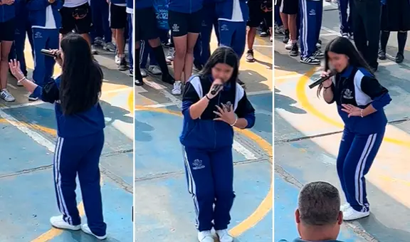 Alumna canta tunantada 'Malo tu corazón' de Amaranta en colegio de ATE y asombra con su voz: “Es cultura”