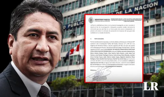 Vladimir Cerrón: Ministerio Público archiva denuncia en su contra por terrorismo