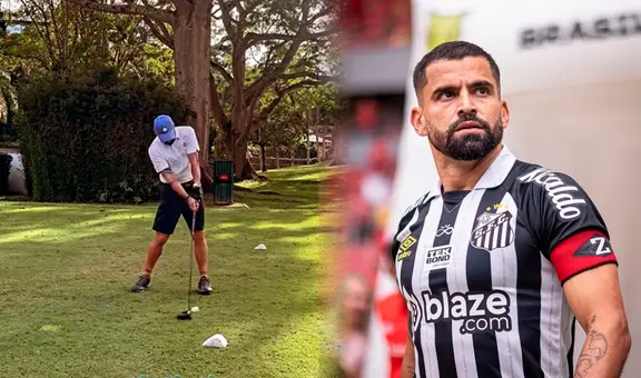 ¡Su otra pasión! Tomás Rincón, jugador del Santos FC, demuestra sus dotes en el golf