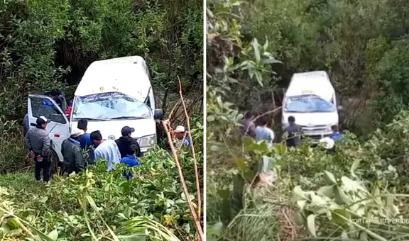 Cajamarca: hombre fallece tras la caída de una combi a un abismo de 50 metros