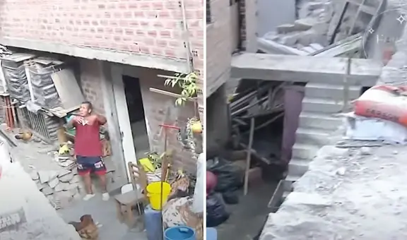 SJL: denuncian a vecino por construir puente que une su segundo piso con la vía pública