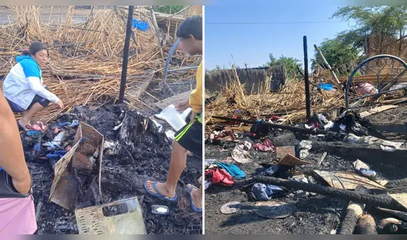 Familia lo pierde todo tras incendio por cortocircuito a pocas horas de Navidad en Piura