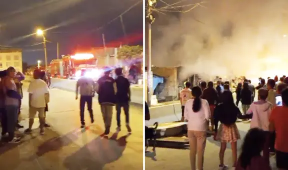 Villa El Salvador: sereno pierde su vivienda tras incendio provocado por un pirotécnico