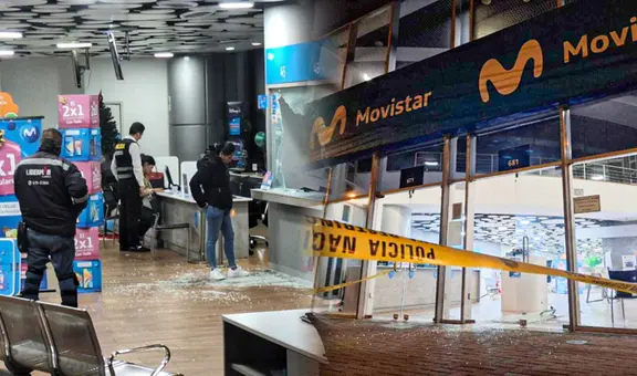 Miraflores: delincuentes roban tienda de Movistar y por segunda vez