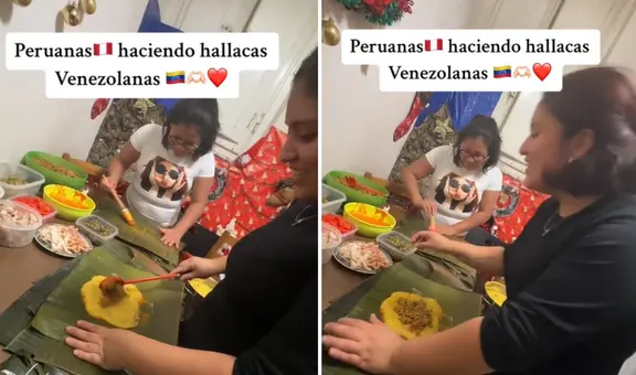 Peruanas preparan plato tradicional de Venezuela y sorprenden en redes: "Mi primera hallaca"