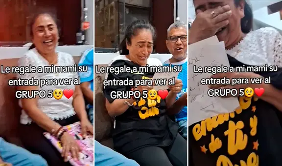 Peruana recibe entrada del Grupo 5 como regalo de Navidad y llora de emoción: “Los sueños se hacen realidad”