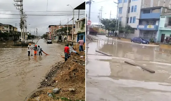 Llovió más de 5 horas en Tumbes: fuertes precipitaciones dejaron calles de la ciudad inundadas