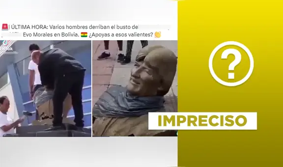 Video del busto de Evo Morales siendo derribado no es reciente: data del 2020