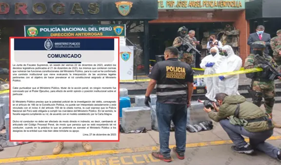 Fiscalía tomará acciones legales por nuevas funciones de la Policía en investigación del delito