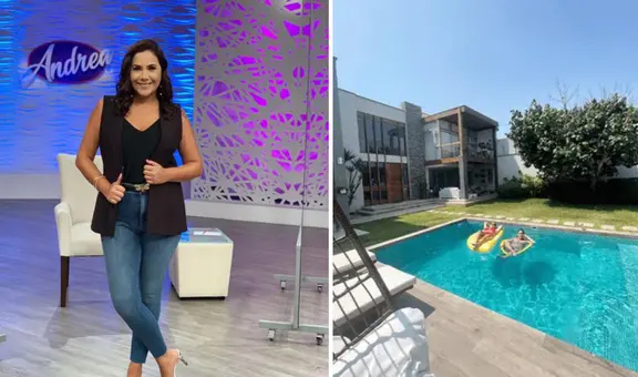 Andrea Llosa: ¿cómo luce la LUJOSA casa con piscina y bar privado de la periodista de ATV?
