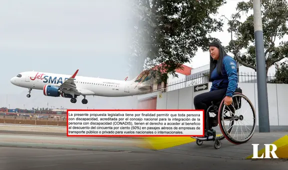 Congreso: presentan PL para que personas con discapacidad paguen solo 50 % en pasajes aéreos