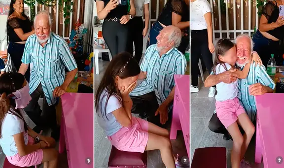 Hombre hace llorar de emoción a su nieta al fabricarle su primer tocador: “Los abuelos son tesoros”
