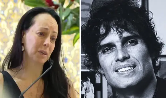 Cynthia Martínez, esposa de Pedro Suárez-Vértiz, se quiebra en velorio del rockero: "Lo amamos"