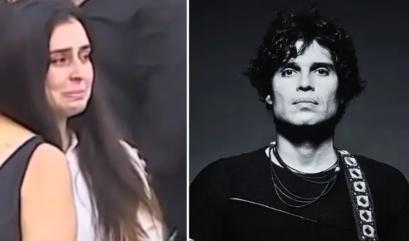 Maria José, hija de Pedro Suárez-Vértiz, se quiebra al darle el último adiós al rockero