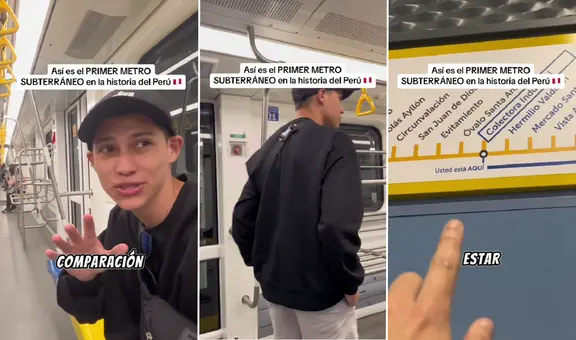 Joven se sorprende al viajar en el primer metro subterráneo del Perú: "Parece EE. UU."