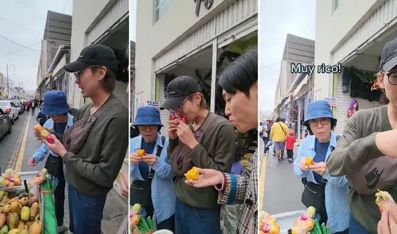 Coreanos prueban por primera vez tuna en el Perú y quedan sorprendidos: Muy rica la fruta peruana