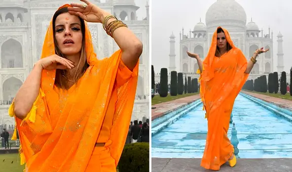 Alejandra Baigorria enfurece con usuaria que criticó que use traje típico en Taj Mahal: ¿qué dijo?