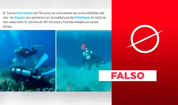 Video no expone reciente terremoto de Japón en las “profundidades del mar”