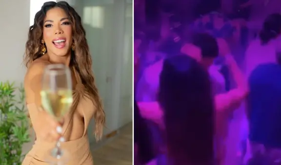Karen Dejo es captada besando a joven en fiesta de Año Nuevo en Punta Cana