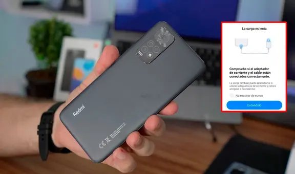 La carga es lenta: ¿qué hacer si tu celular Xiaomi, Redmi o Poco muestra este mensaje?