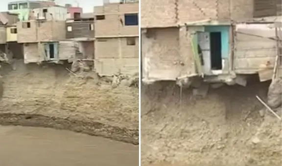 SMP: viviendas de la av. Nicolás Dueñas estarían a punto de colapsar tras crecida de río Rímac