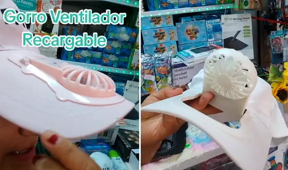 Emprendedora peruana impacta en redes al vender gorro ventilador para el intenso verano