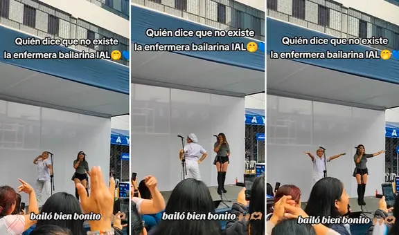 Enfermera del Instituto Arzobispo Loayza sacó los pasos prohibidos en feria laboral: “Se robó el show”