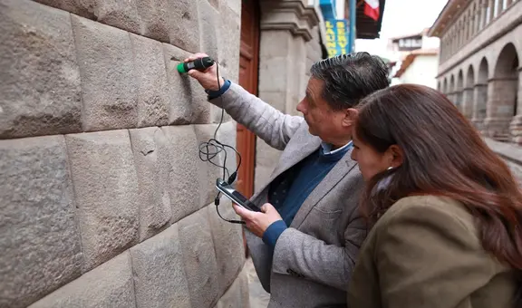 Cusco: Dirección de Cultura denuncia daños en muro inca con herramienta metálica