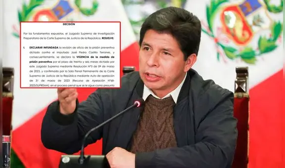 Pedro Castillo seguirá en penal de Barbadillo: Poder Judicial rechazó revisión de su prisión preventiva