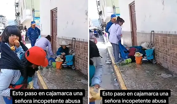 Mujer agrede a adulta mayor en plena vía pública de Cajamarca