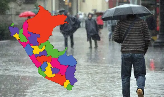 Senamhi advierte de fuertes lluvias el 9 y 10 de enero en 17 regiones: ¿cuáles serán las afectadas?