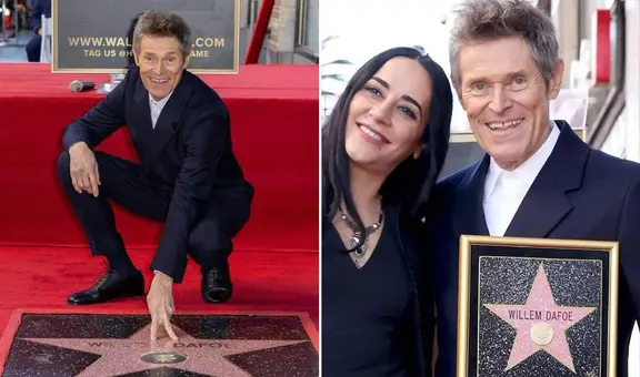 Willem Dafoe recibe estrella en el Paseo de la Fama de Hollywood