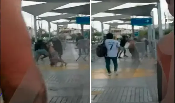 Barranco: delincuentes propinan golpiza a joven al interior de una estación del Metropolitano
