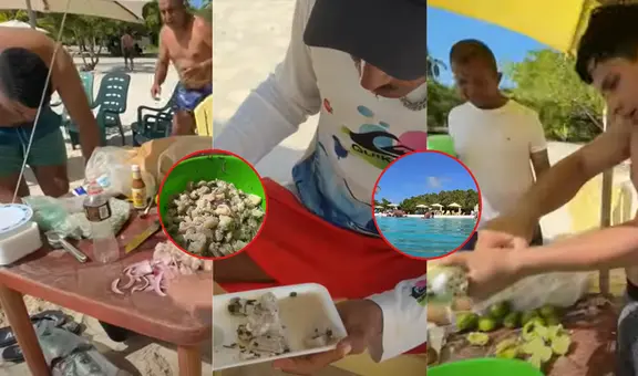 Venezolanos preparan ceviche del PERÚ en playa paradisíaca de TUCACAS y sorprenden: “Es el verdadero paraíso”