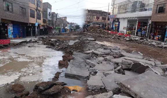 Comas: desalojo de ambulantes en mercado Chacra Cerro deja desmonte que impide el tránsito