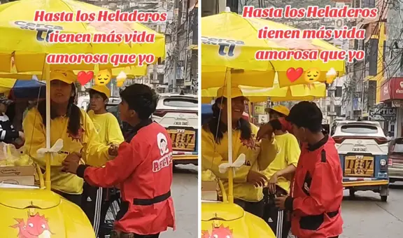 Heladeros de D'Onofrio y Artika protagonizan romántica escena y en redes bromean: “Pases con la competencia”