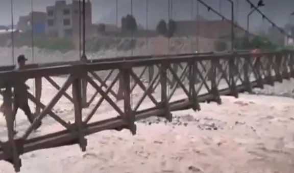 Chosica: puente que conecta con Ate podría colapsar ante incremento del caudal del río Rímac