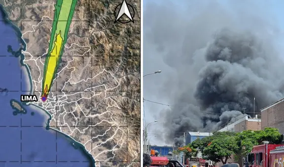 Incendio en Cercado de Lima: contaminación del aire afectaría hasta 5 distritos, alerta Senamhi