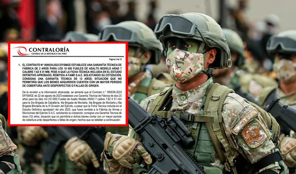 Ejército compró 10.000 fusiles a Israel sin garantía de 12 años