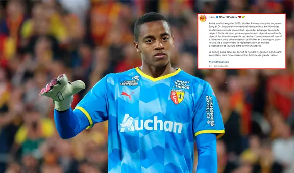 Wuilker Fariñez, portero de la Vinotinto, oficialmente no va más en RC Lens y es agente libre