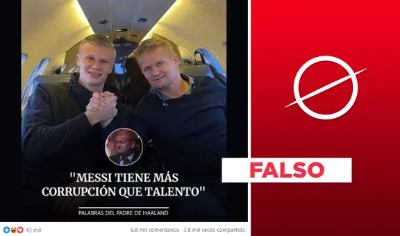 El padre de Erling Haaland no declaró públicamente que “Messi tiene más corrupción que talento”
