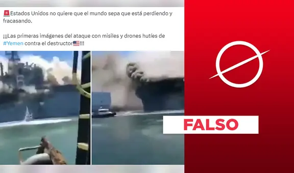 Video no muestra ataque pro Palestina contra buque estadounidense en el Mar Rojo