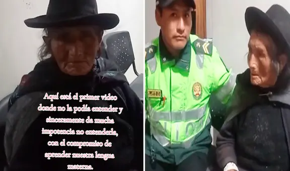 Policía le habla en quechua a adulta mayor extraviada en Perú y usuarios dicen: “Más efectivos así”