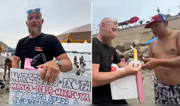 Influencer extranjero vende marcianos en la playa y cuenta su experiencia: "La gente es muy amable"
