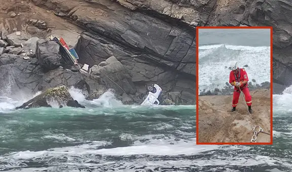 Camioneta cae al mar en Arequipa y sus 2 ocupantes mueren: continúa búsqueda de uno de los cuerpos