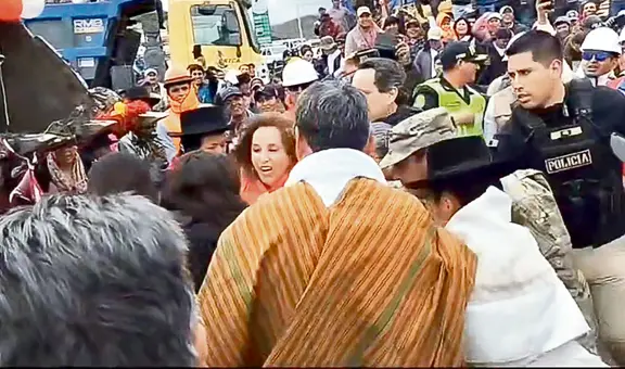 Dina Boluarte: jalan del cabello a mandataria y rechazan su visita